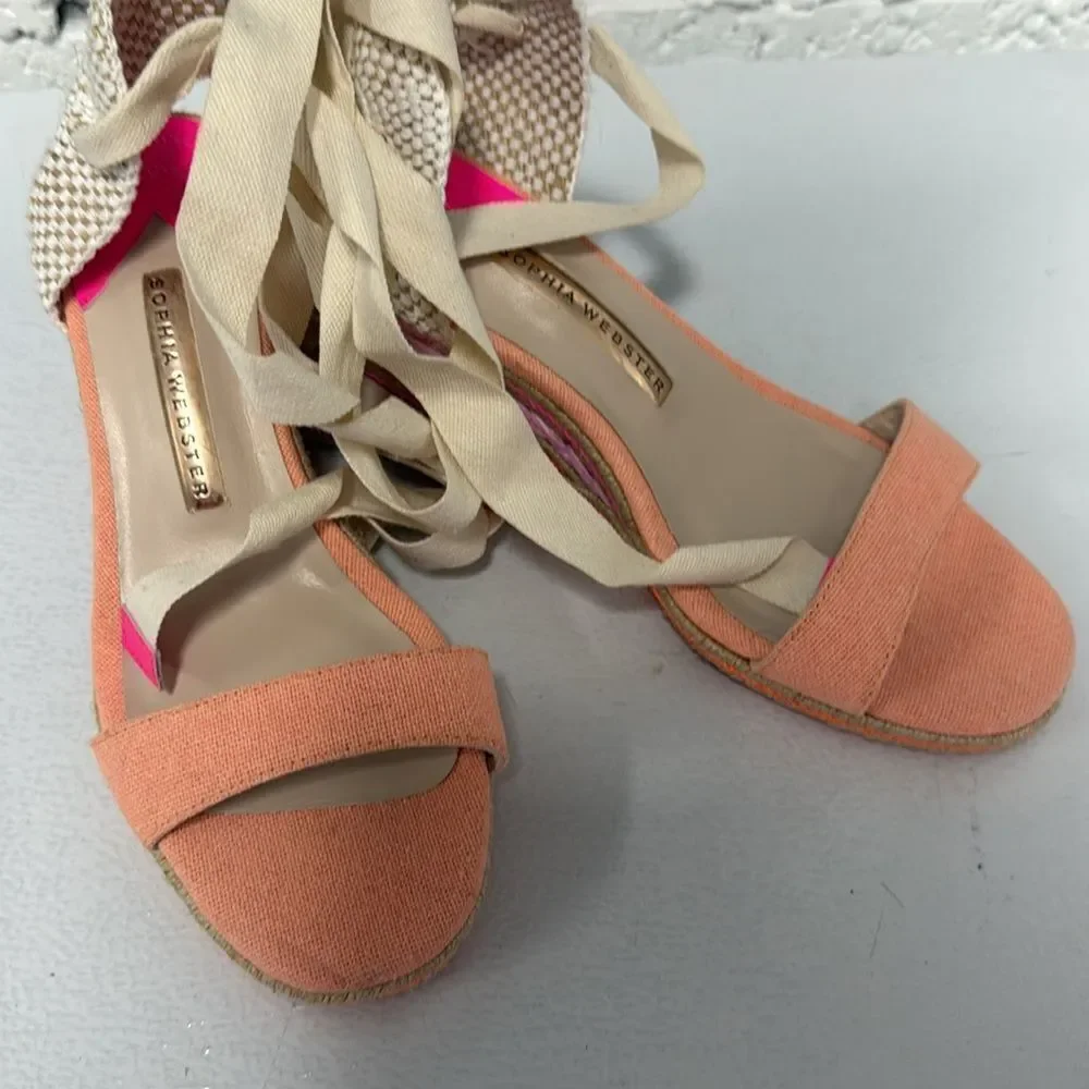 Sophia Webster Pink and Orange Espadrilles BRAND NEW - Size 38 1/2